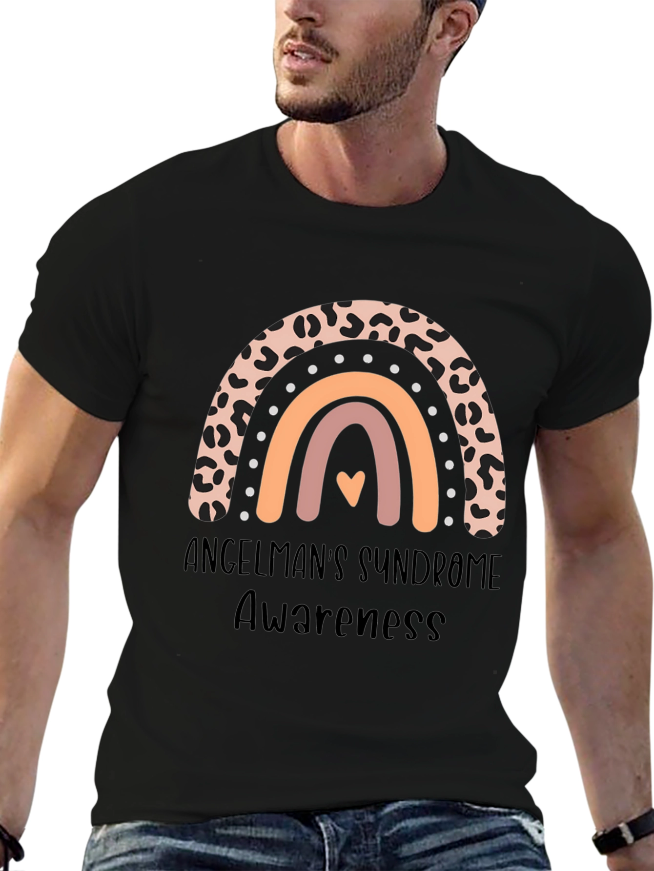 Angelmans Syndrome Awareness Rainbow T-Shirt