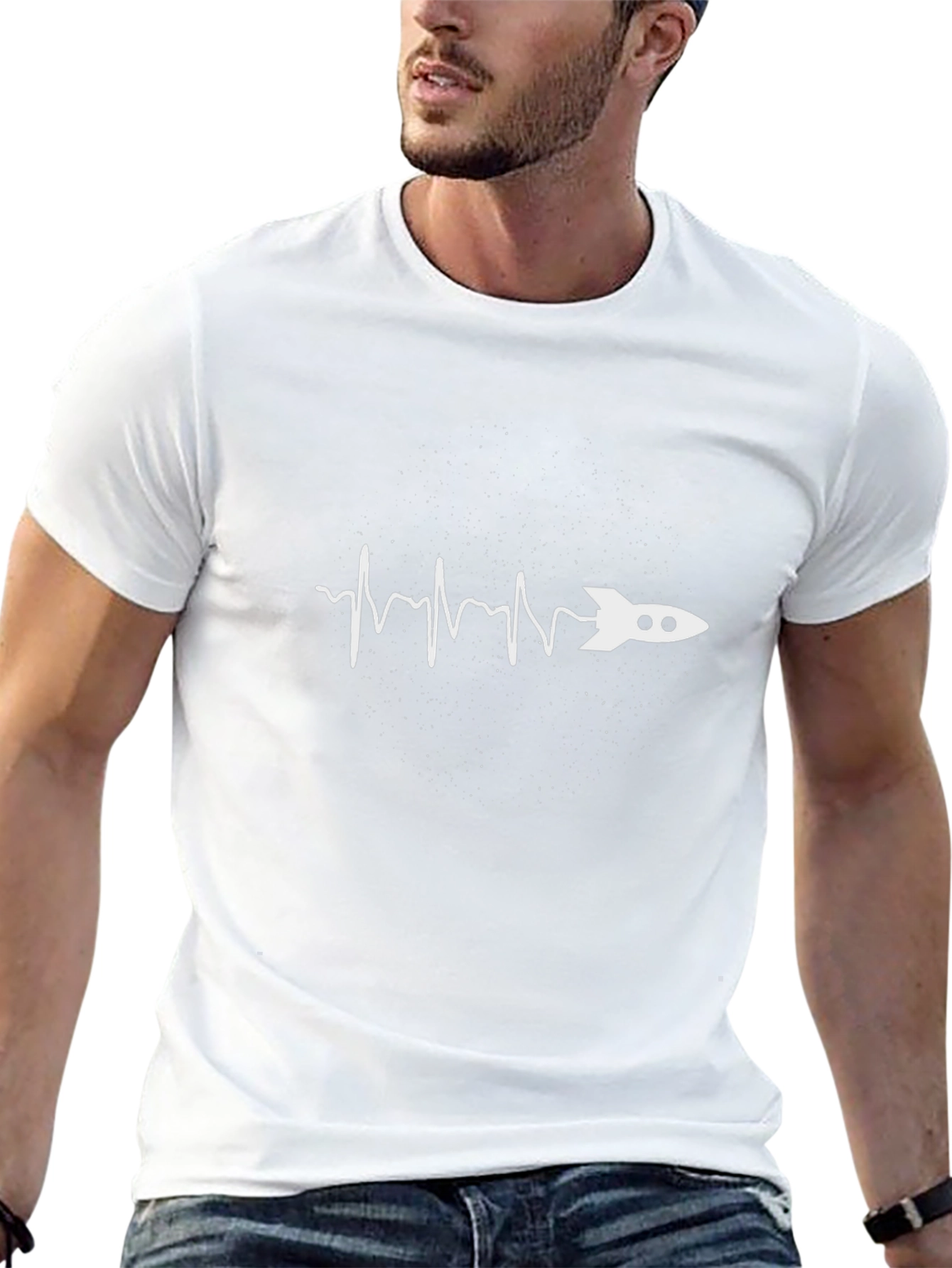 Rocket Heartbeat T-Shirt - Space Lover Tee