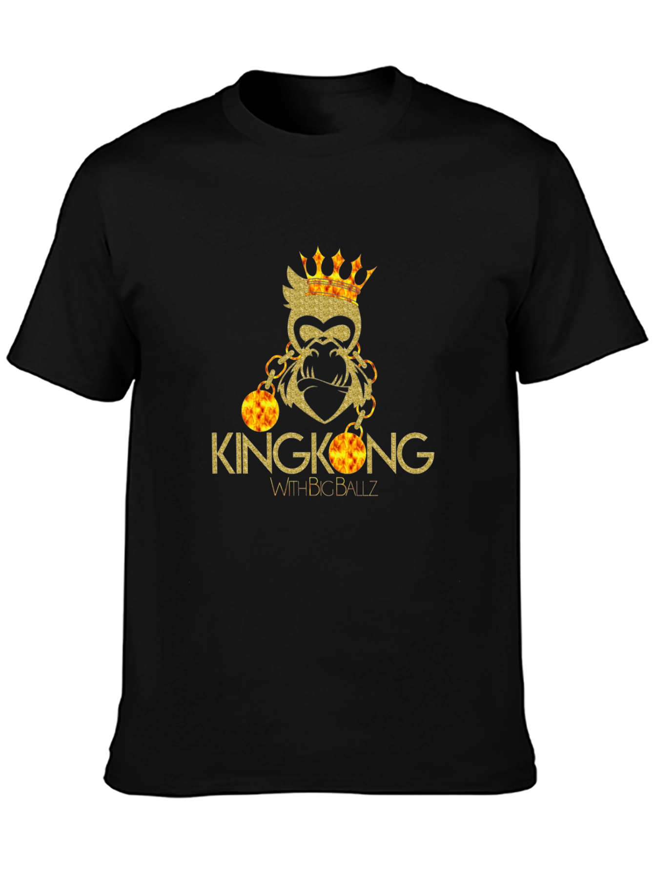 Kingkong With Big Ballz Black T-Shirt