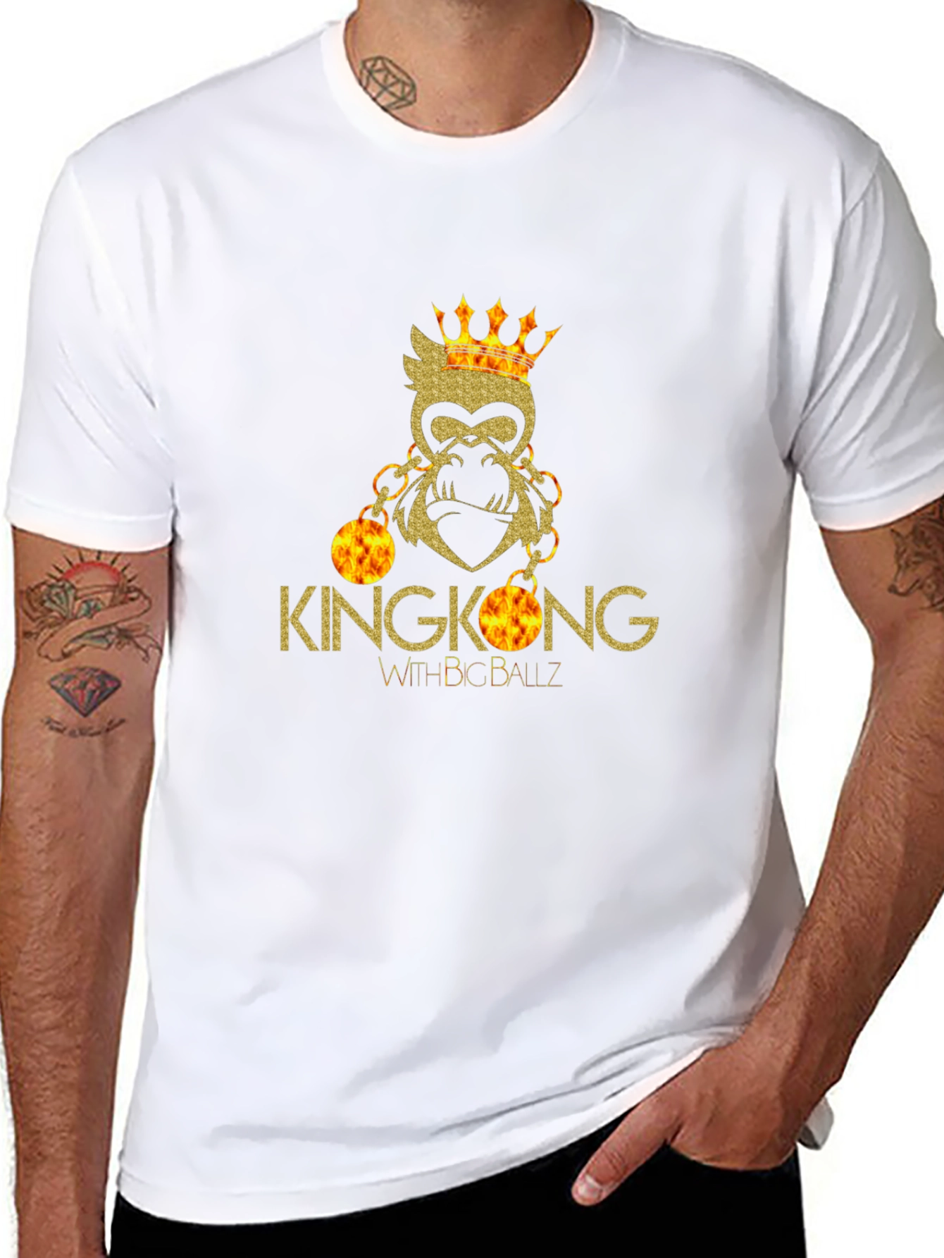 Kingkong With Big Ballz Black T-Shirt
