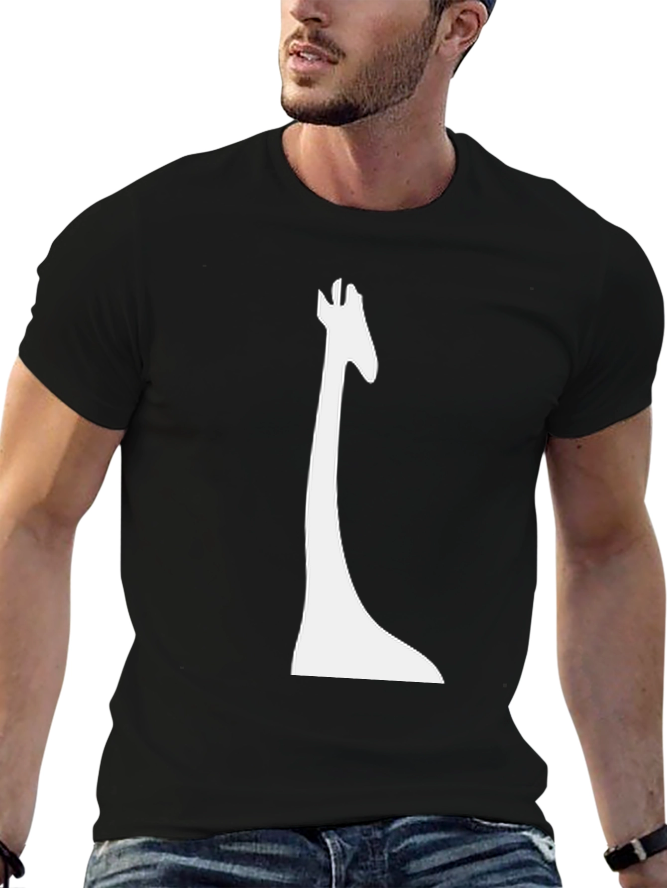 Giraffe Graphic Tee - Black Unisex T-Shirt