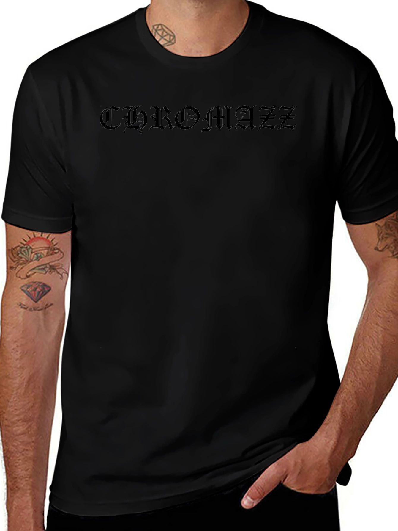 Chromazz Graphic Tee - Black Cotton Blend