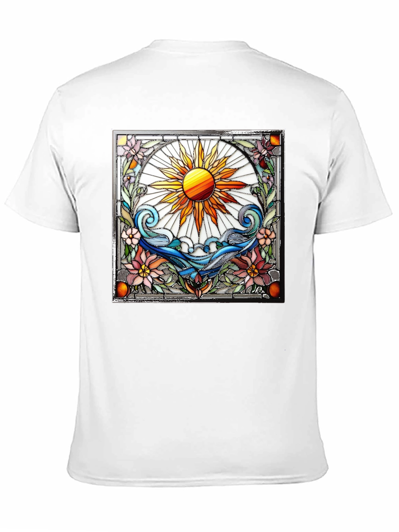 Stained Glass Sun Graphic T-Shirt