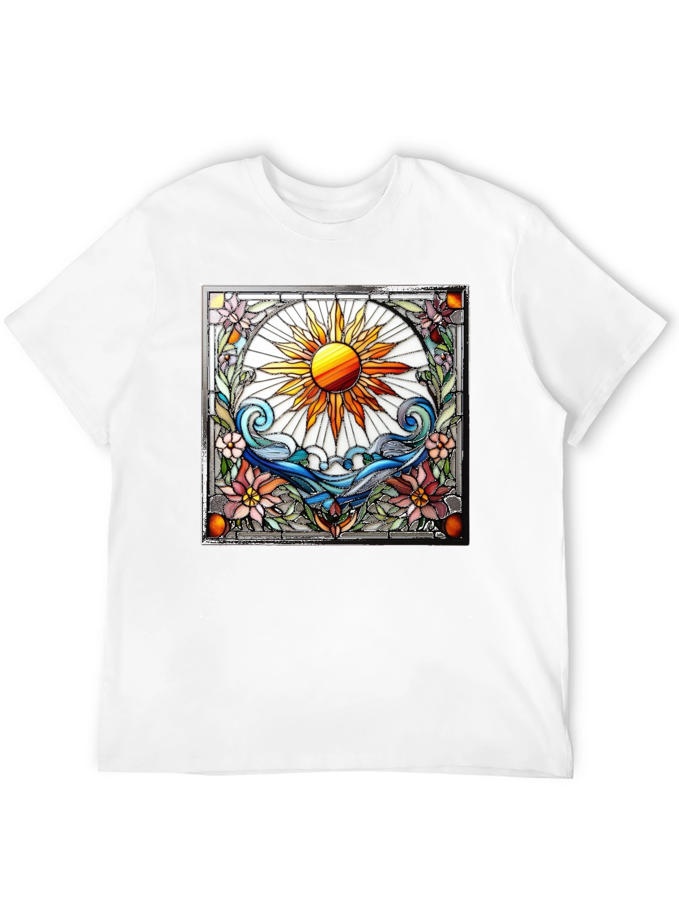 Stained Glass Sun Graphic T-Shirt