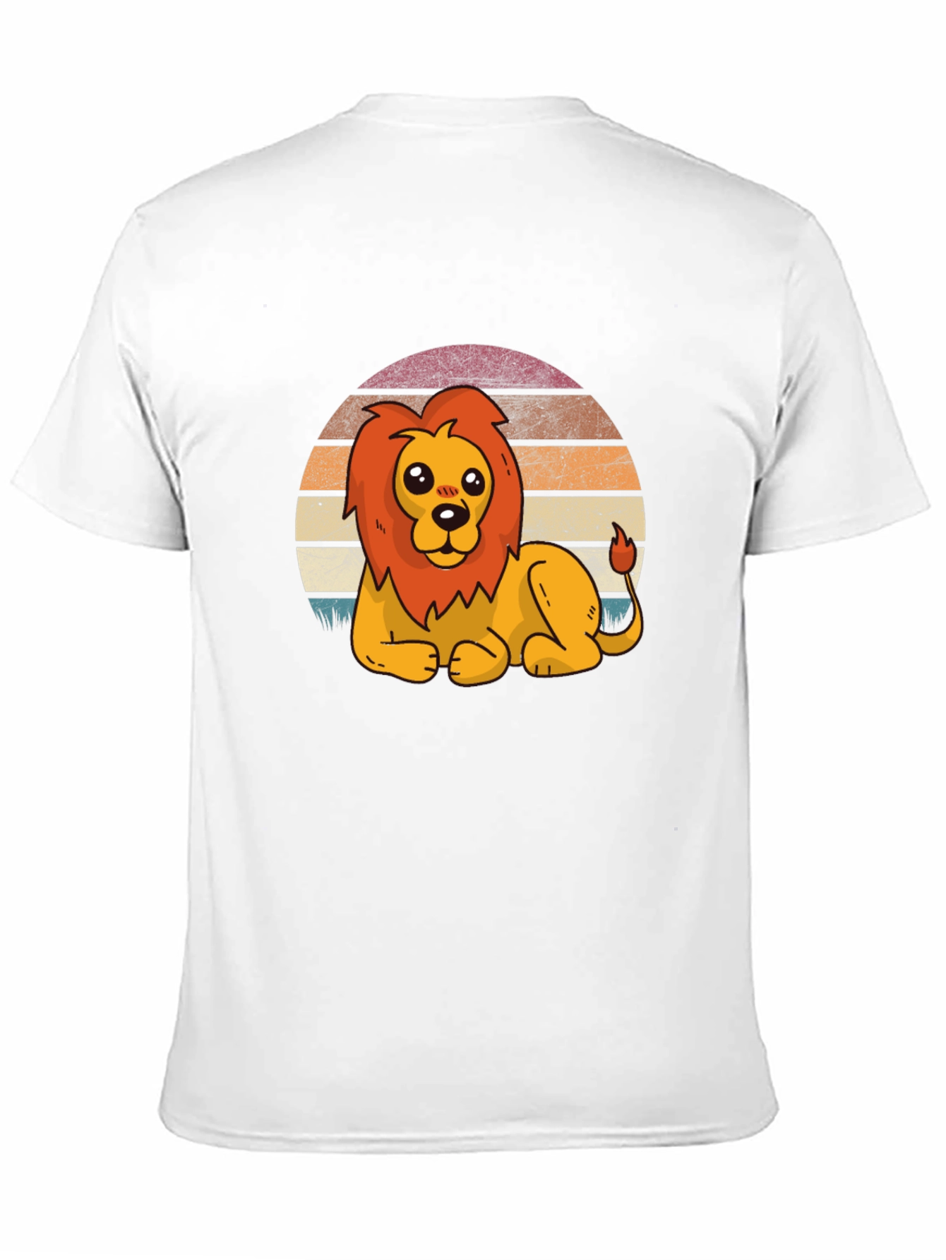 Lion Graphic Tee - Cute Cartoon Style