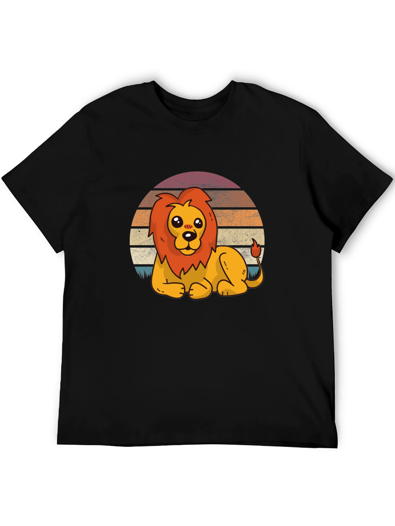 Lion Graphic Tee - Cute Cartoon Style