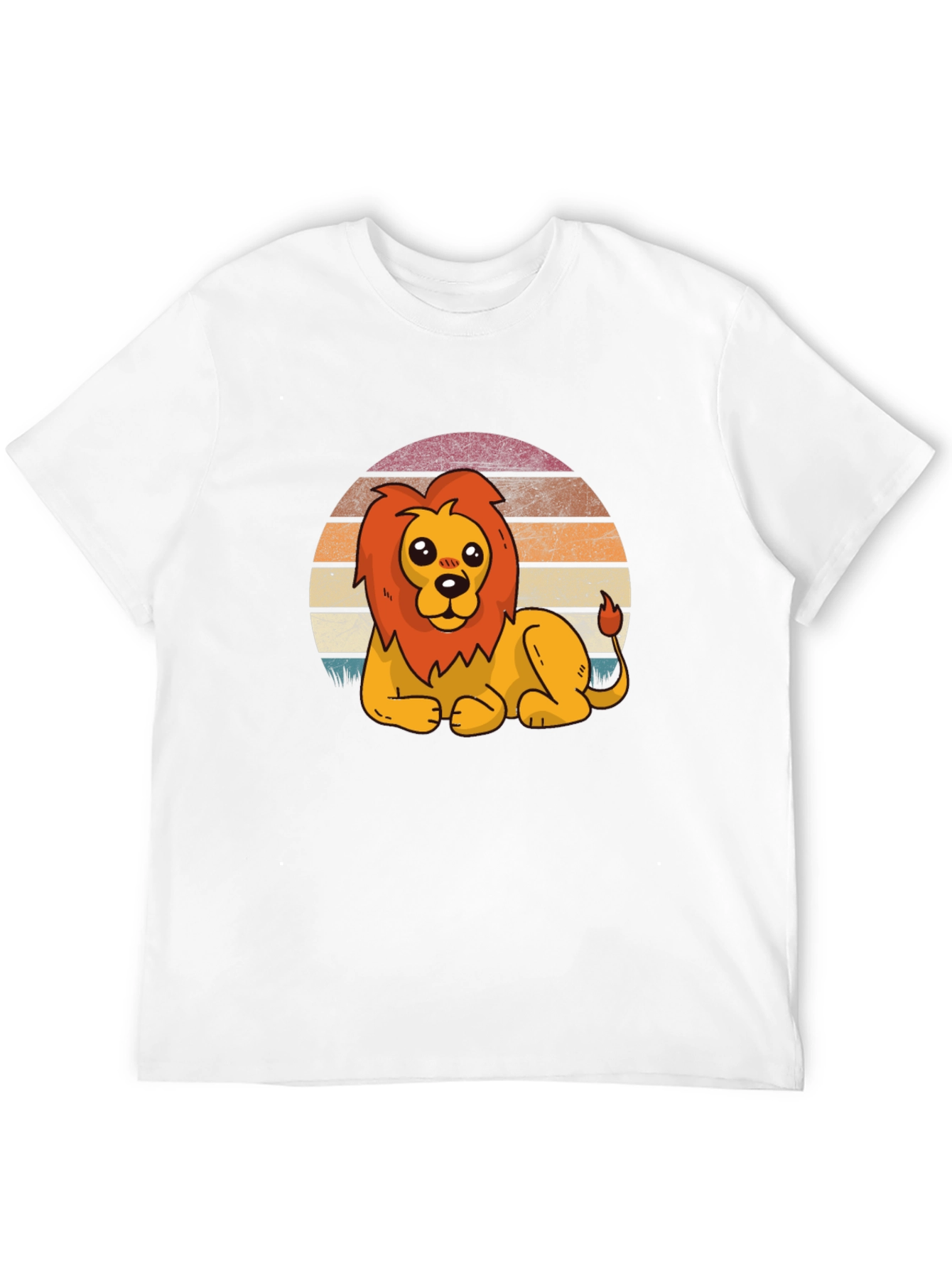 Lion Graphic Tee - Cute Cartoon Style