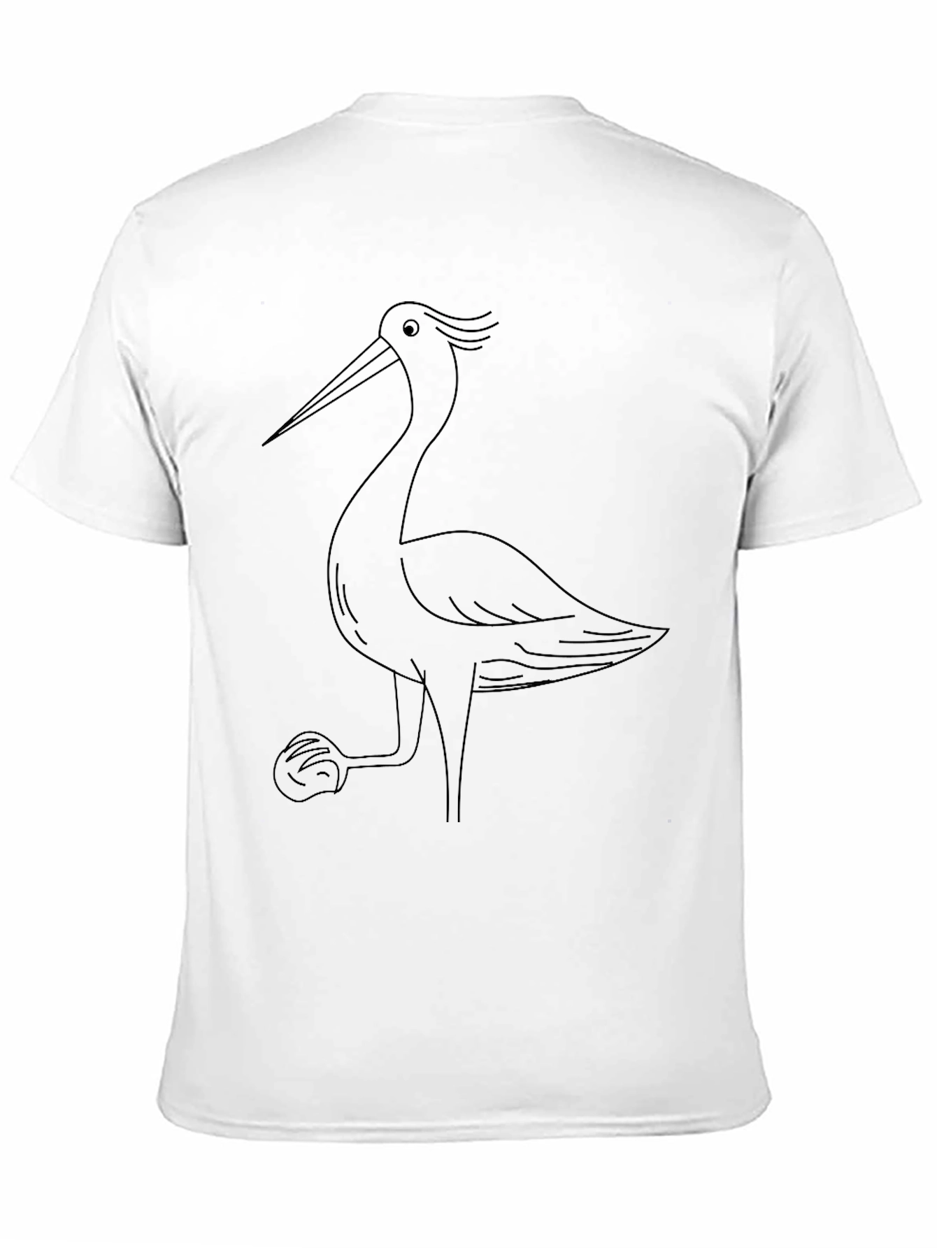 Black Heron Graphic Tee - Unique Bird Design