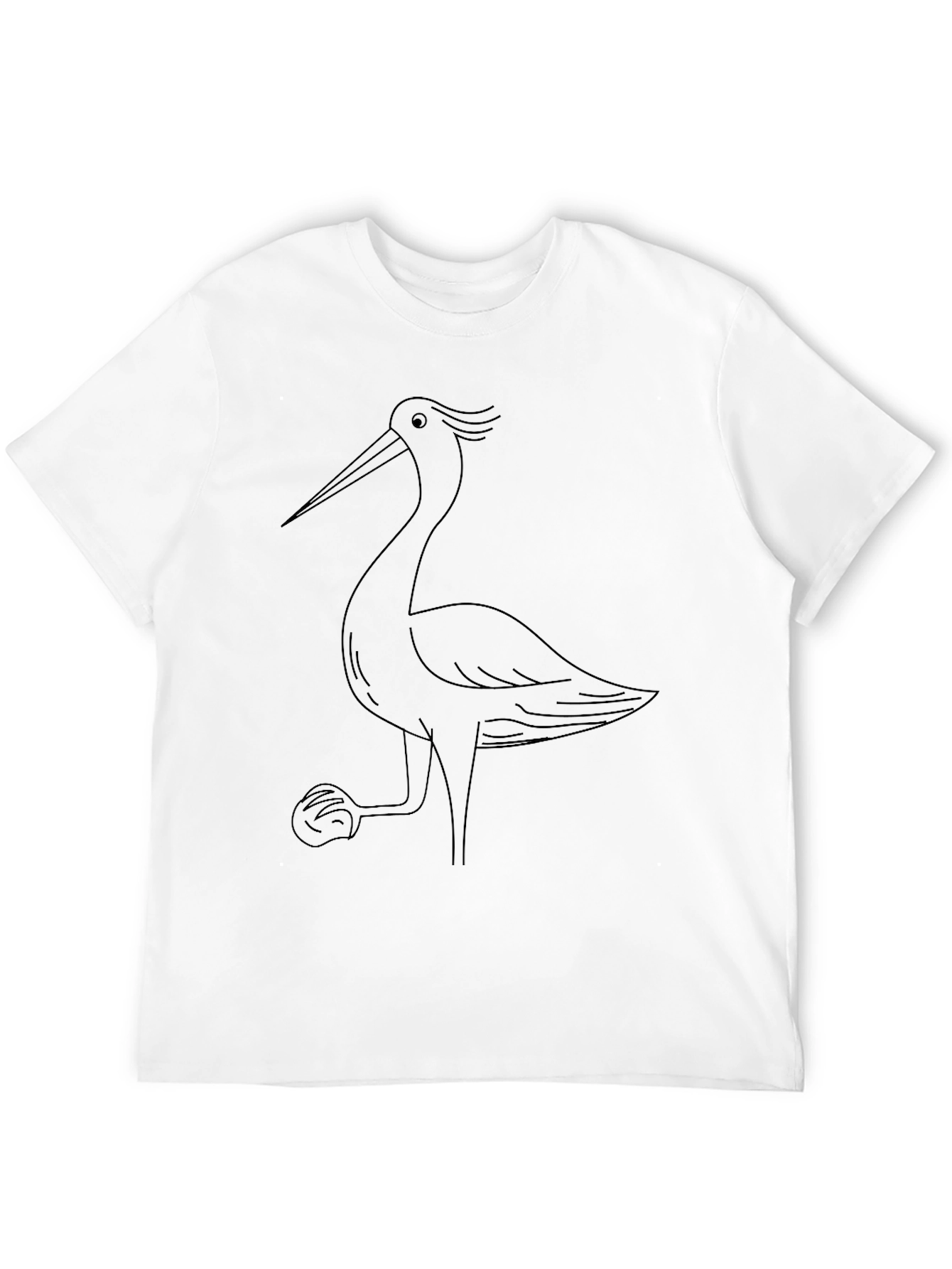Black Heron Graphic Tee - Unique Bird Design
