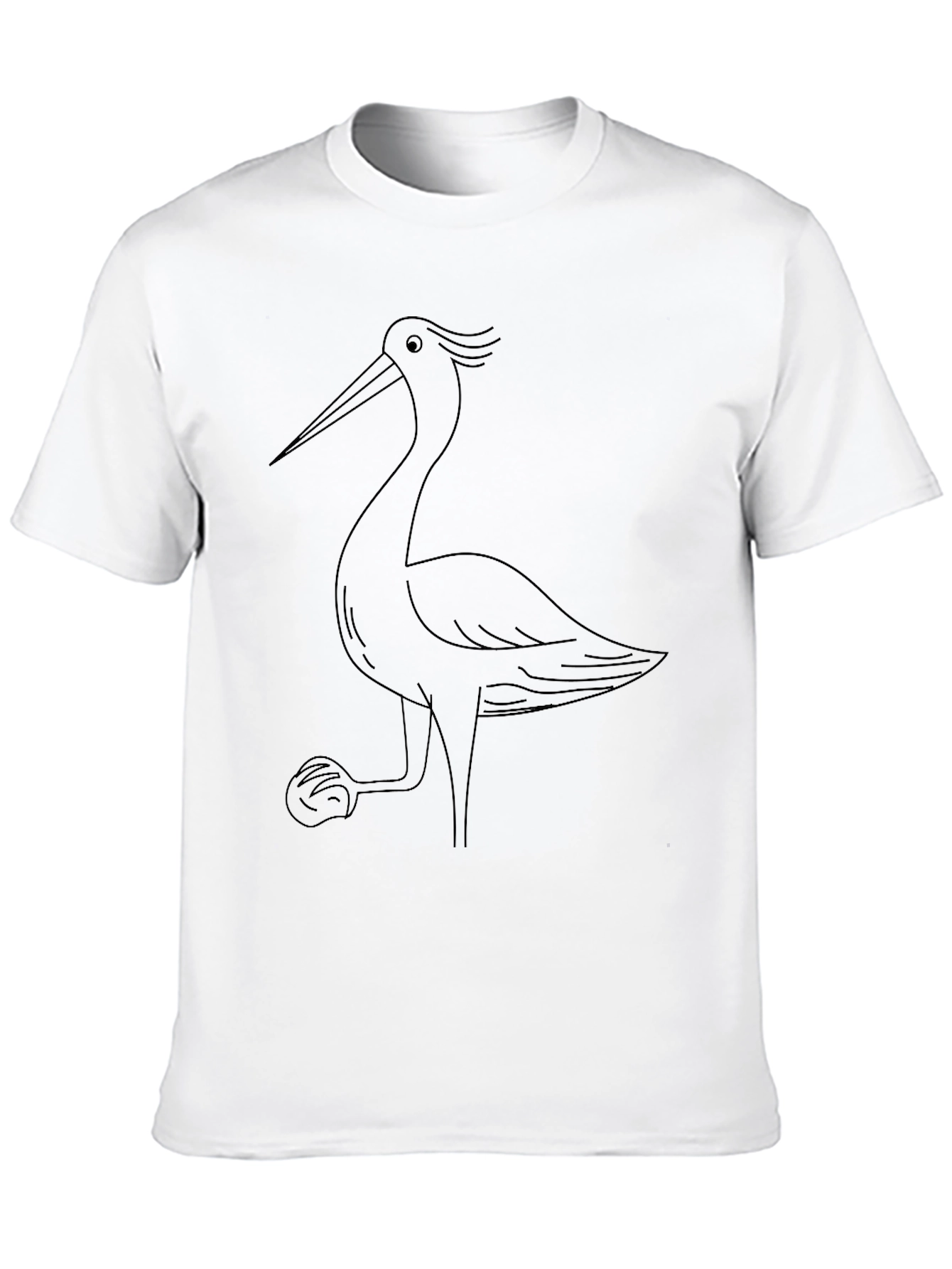 Black Heron Graphic Tee - Unique Bird Design