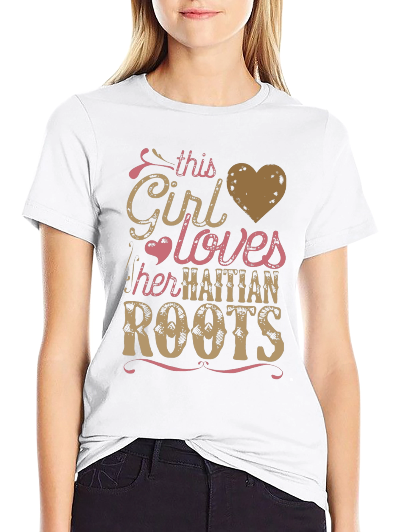 Girl Loves Haitian Roots Graphic Tee