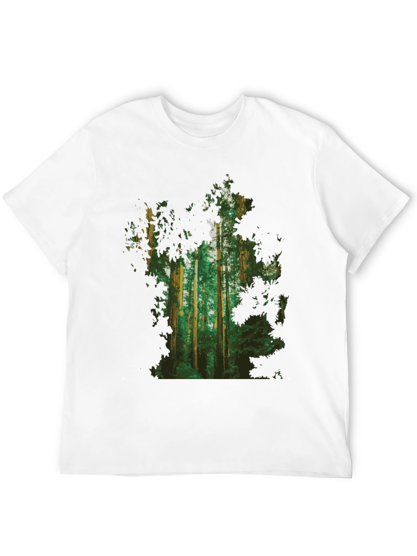 Forest Print Black T-Shirt