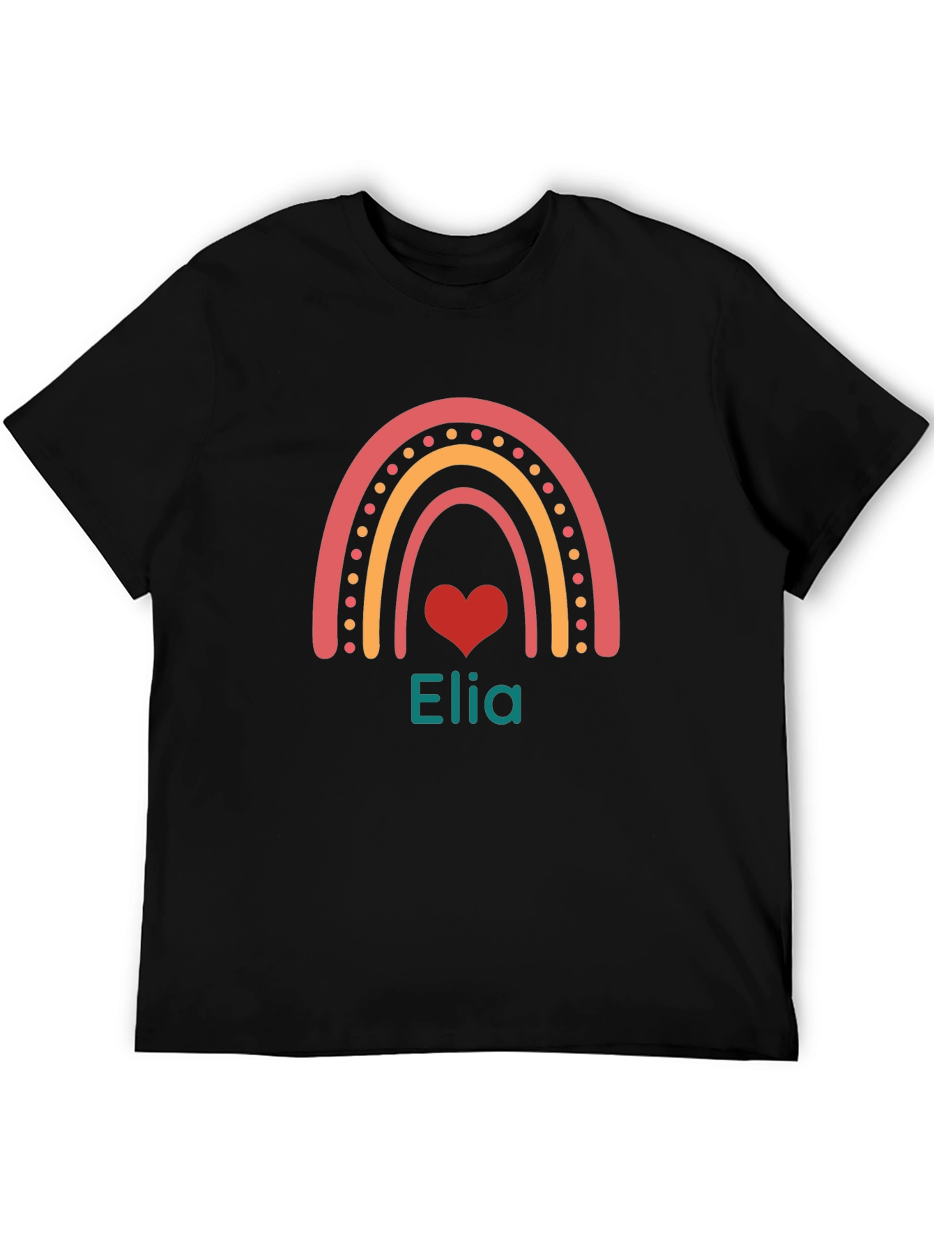 Personalized Rainbow Heart Tee - Elia
