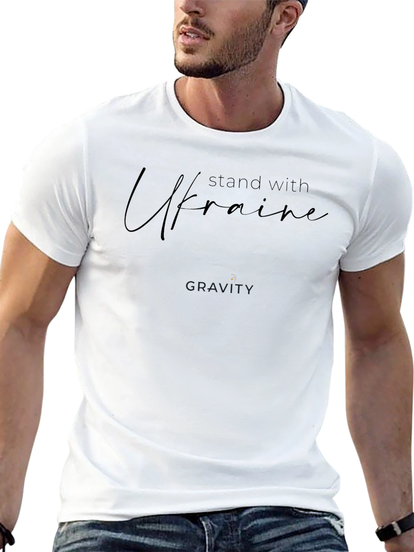 Stand with Ukraine T-Shirt - Black