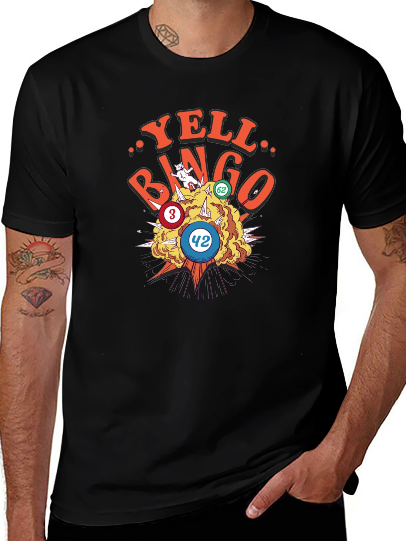 Yell Bingo T-Shirt - Novelty Graphic Tee