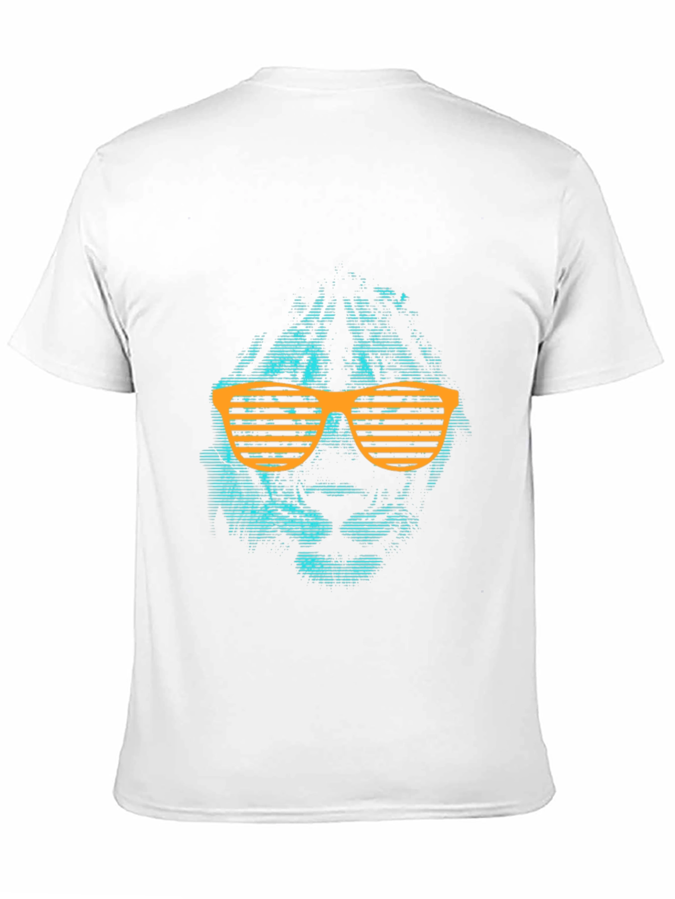 Cool Lion Graphic Tee with Orange Shutter Shades