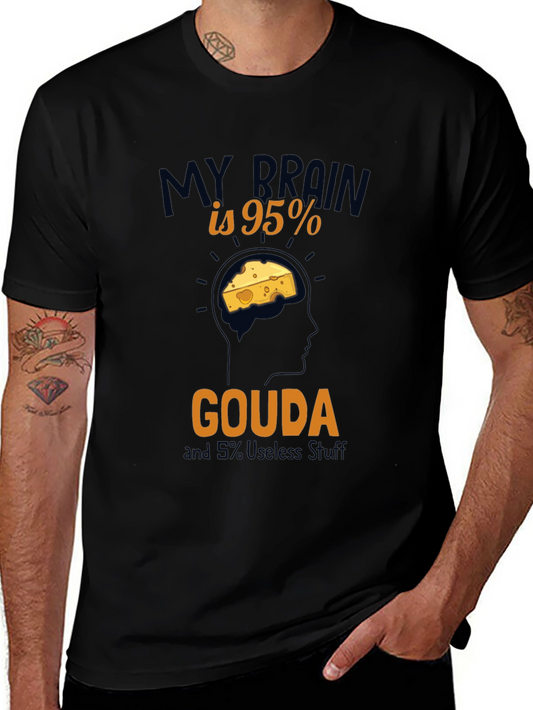 Gouda Brain T-Shirt - Funny Cheese Lover Tee