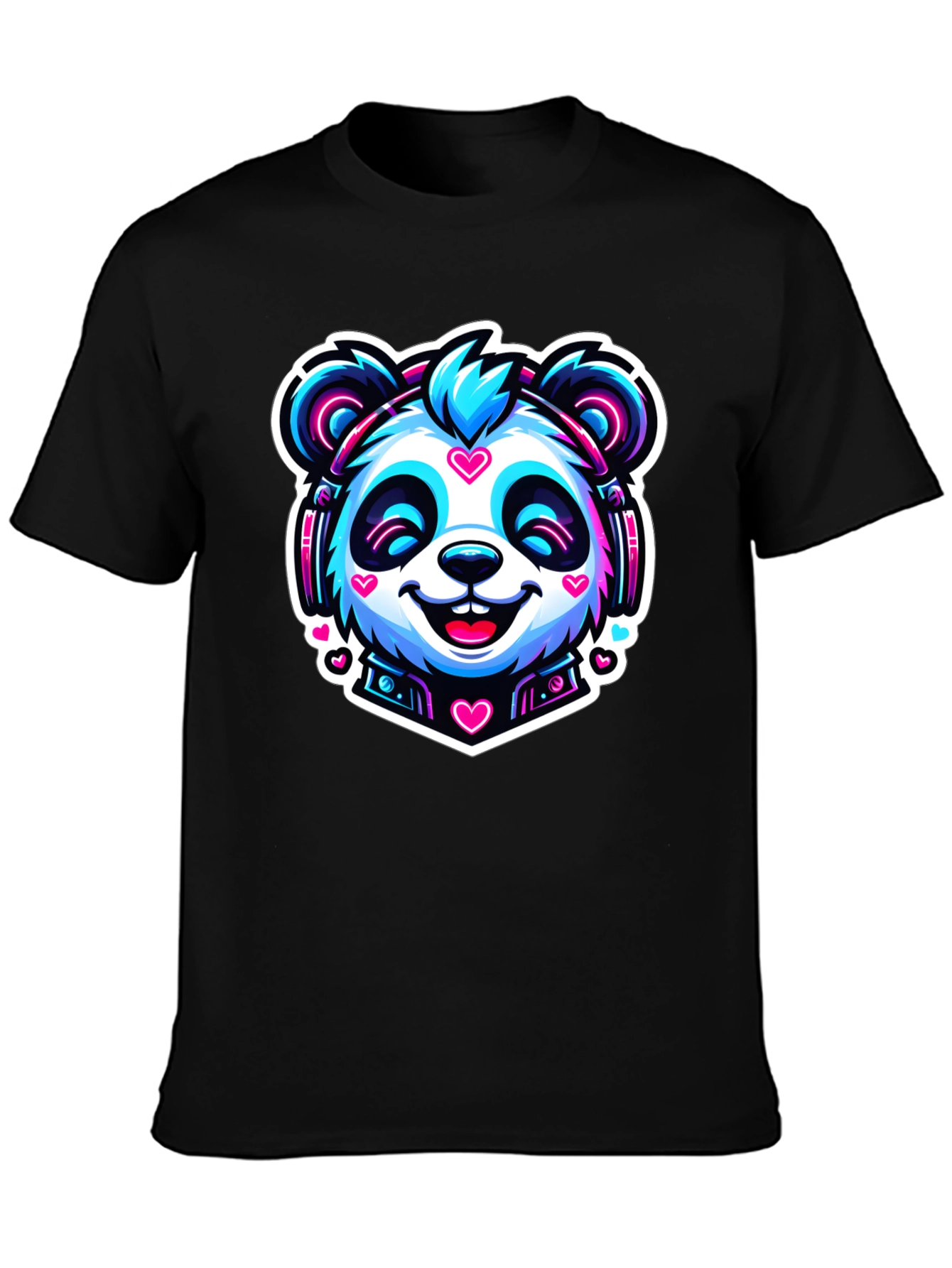 Cool Panda Headphone Graphic T-Shirt