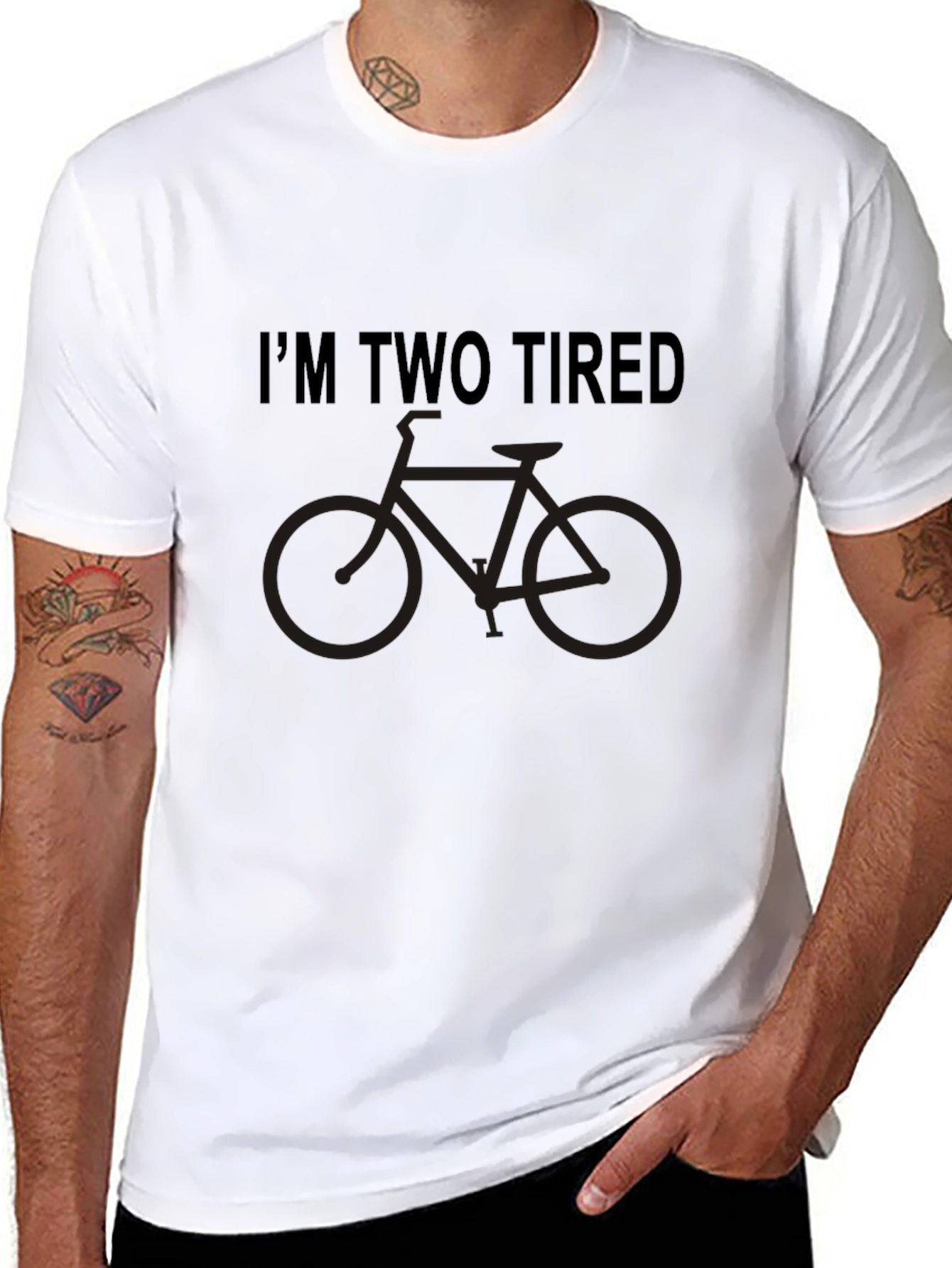 Funny Im Two Tired Bicycle T-Shirt