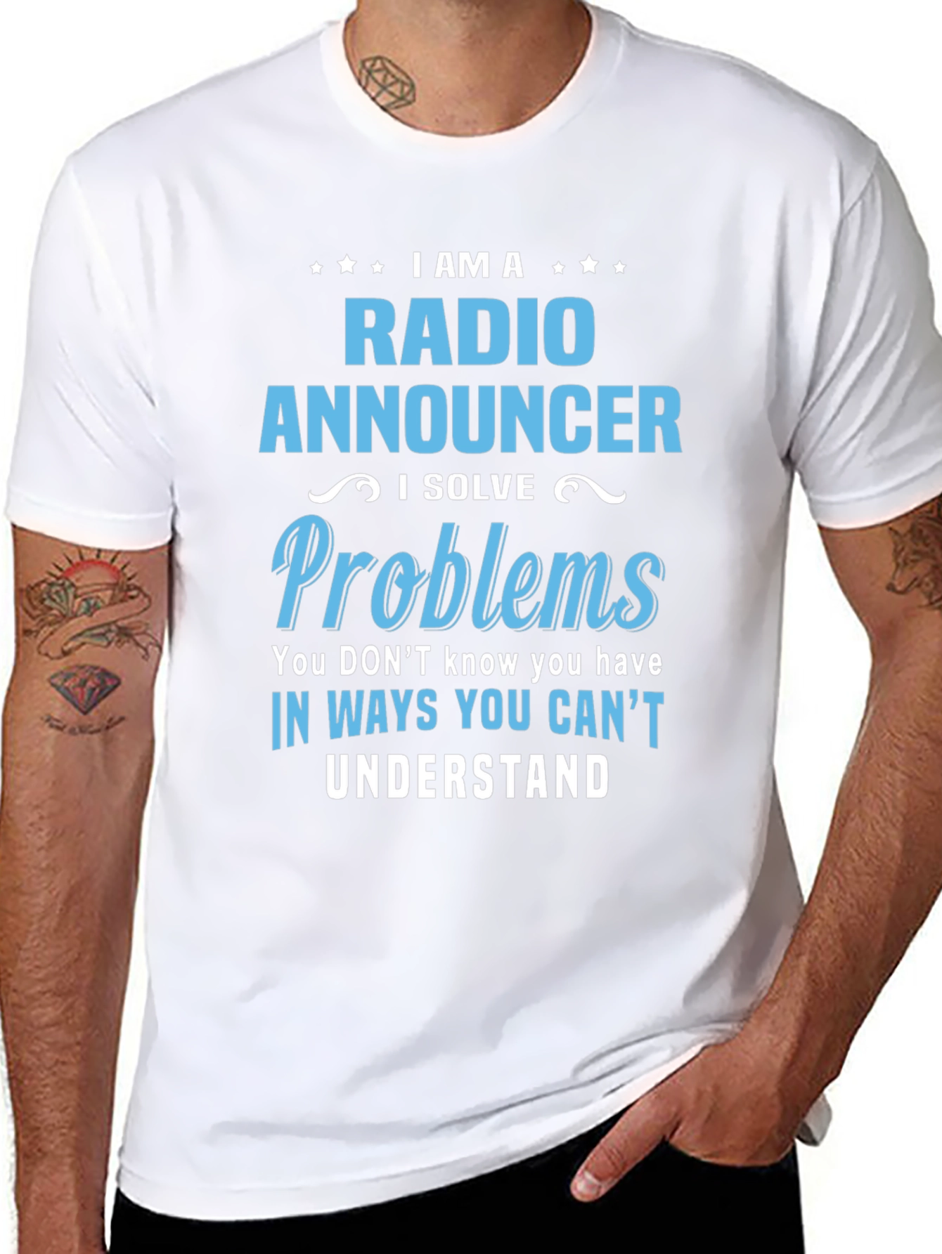 Radio Announcer T-Shirt - I Solve Problems