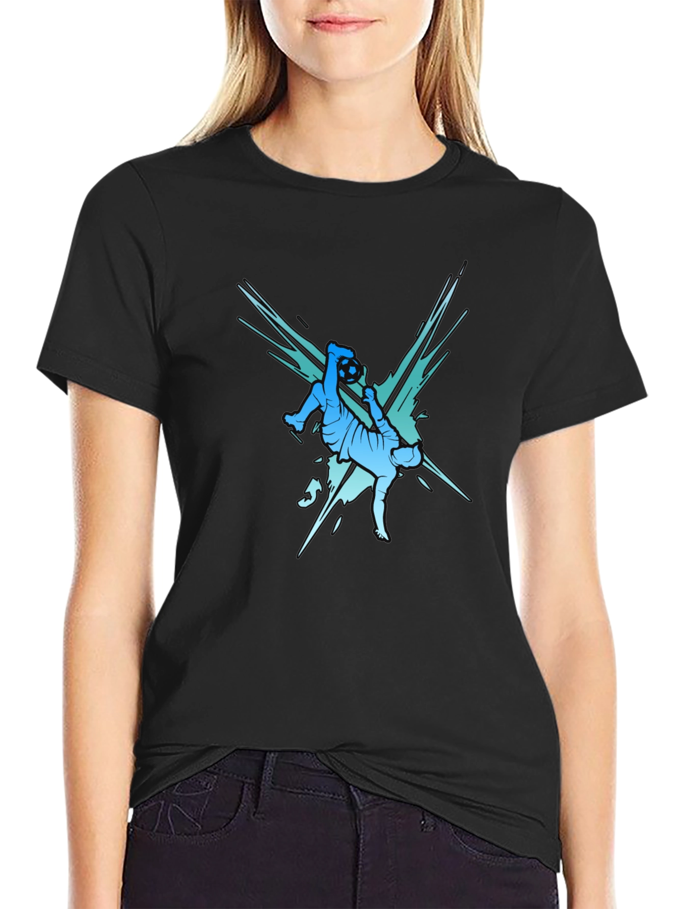 Soccer Kick Graphic Tee - Stylish Mens T-Shirt