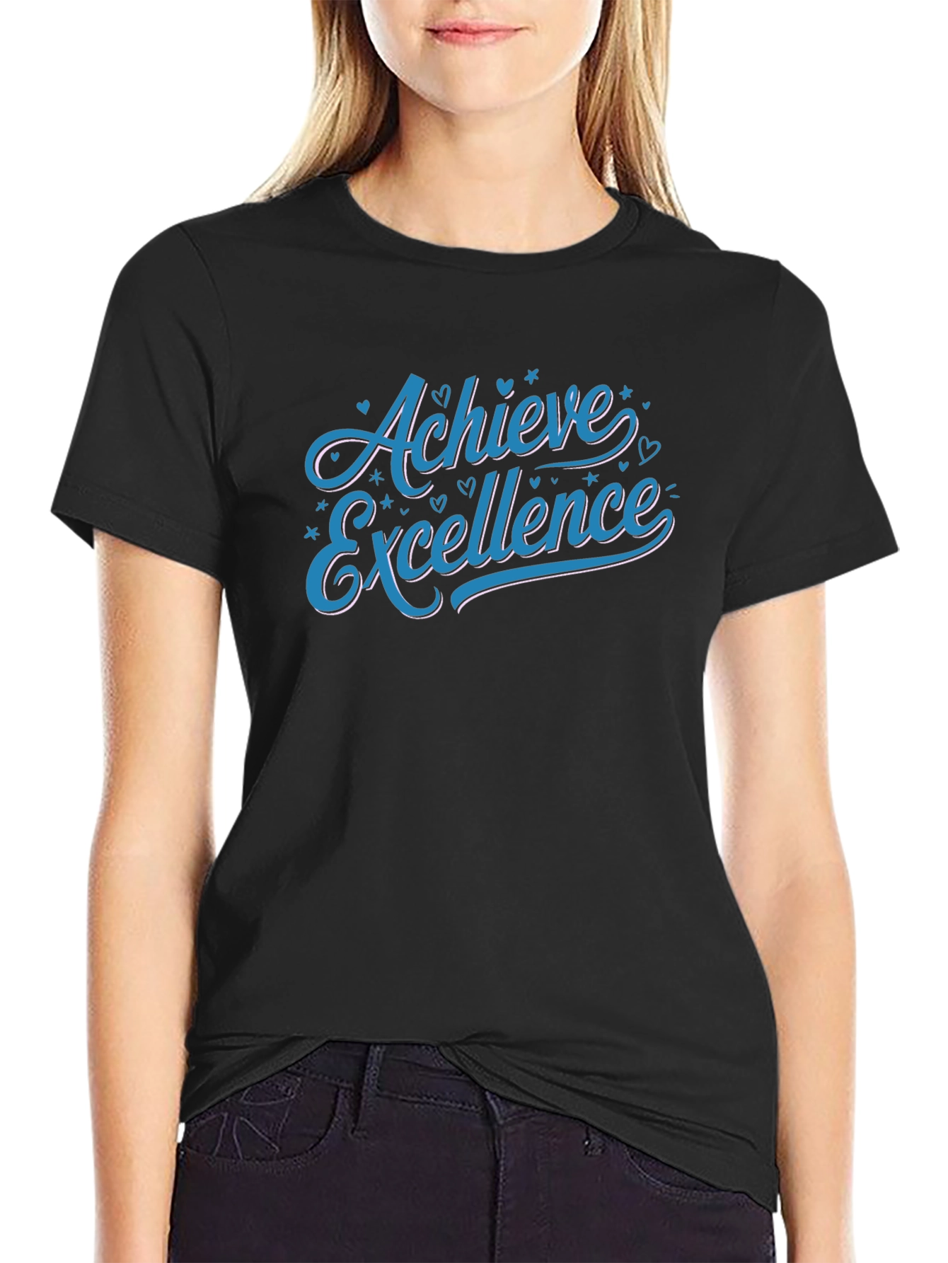 Achieve Excellence Graphic Tee - Black