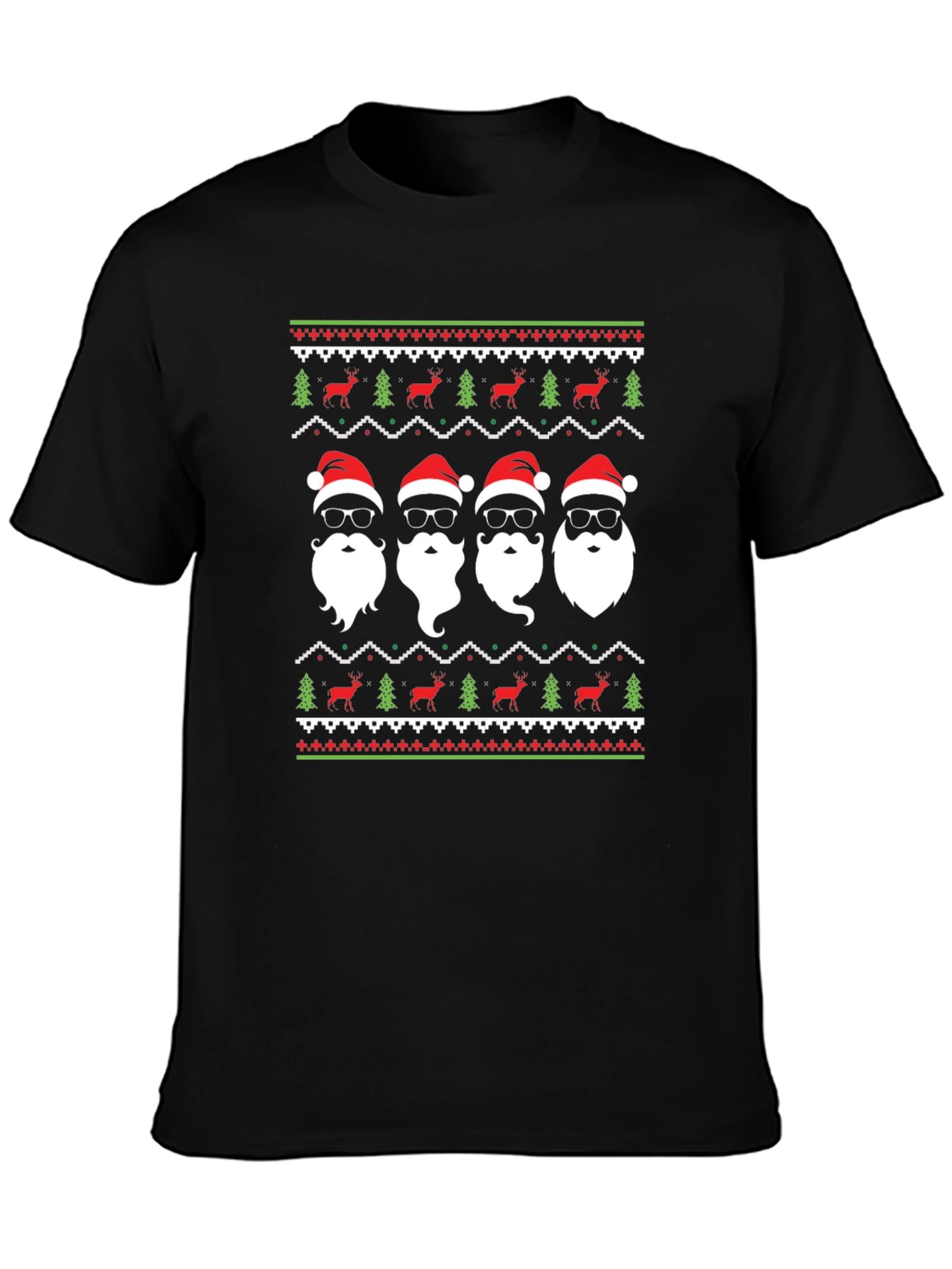 Cool Santa Band Ugly Christmas T-Shirt