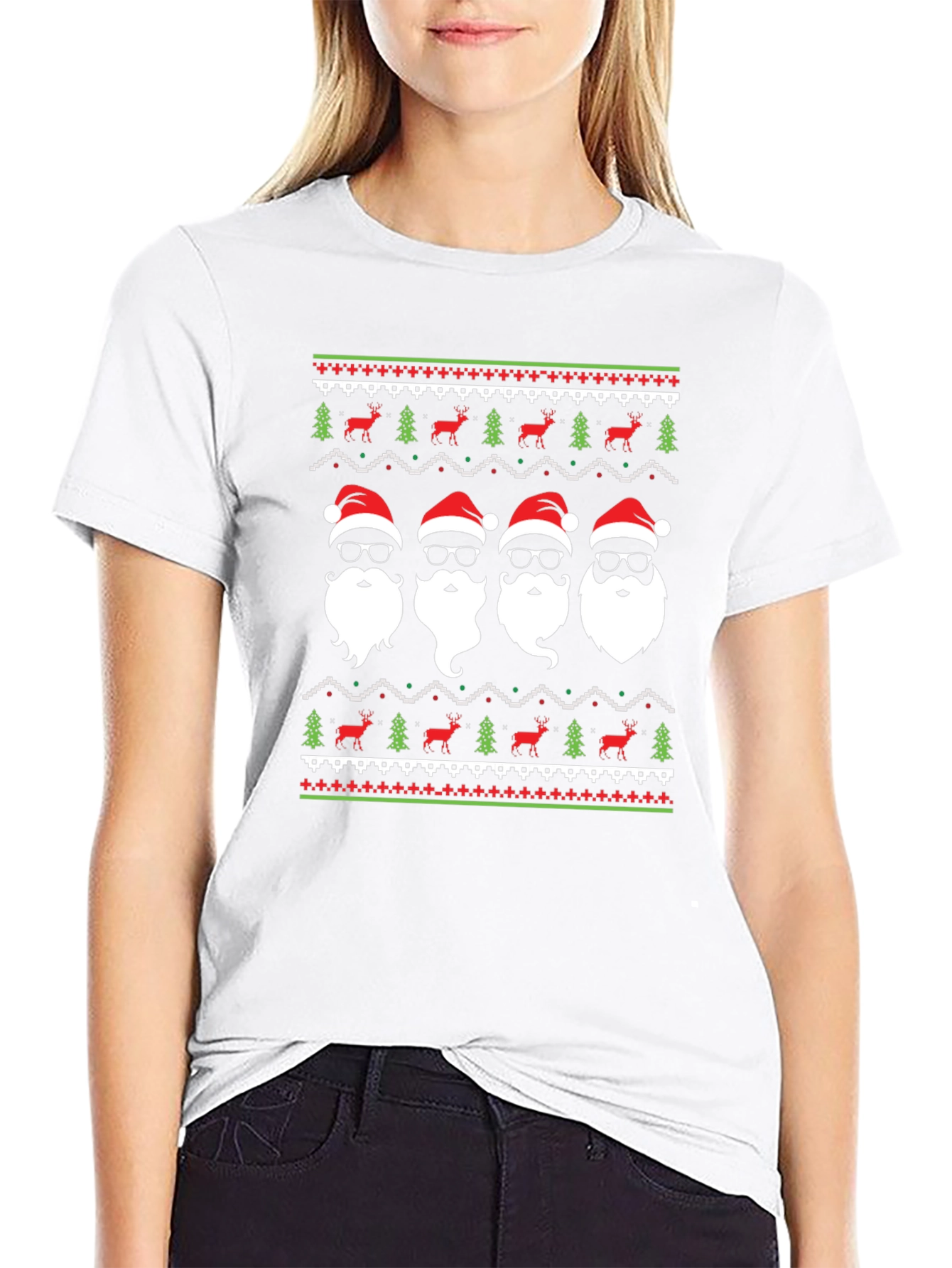 Cool Santa Band Ugly Christmas T-Shirt