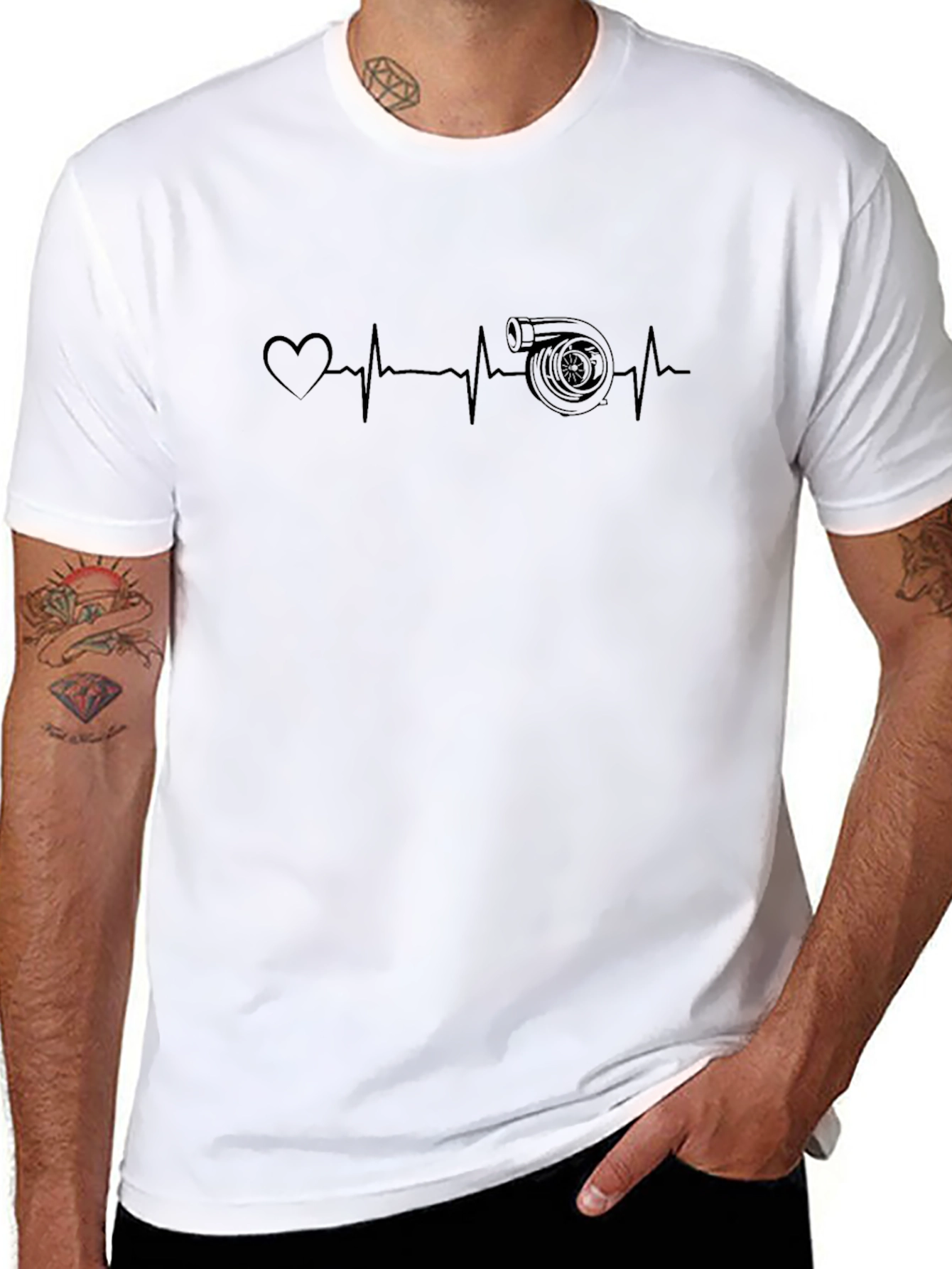 Turbo Heartbeat T-Shirt - Automotive Enthusiast Tee