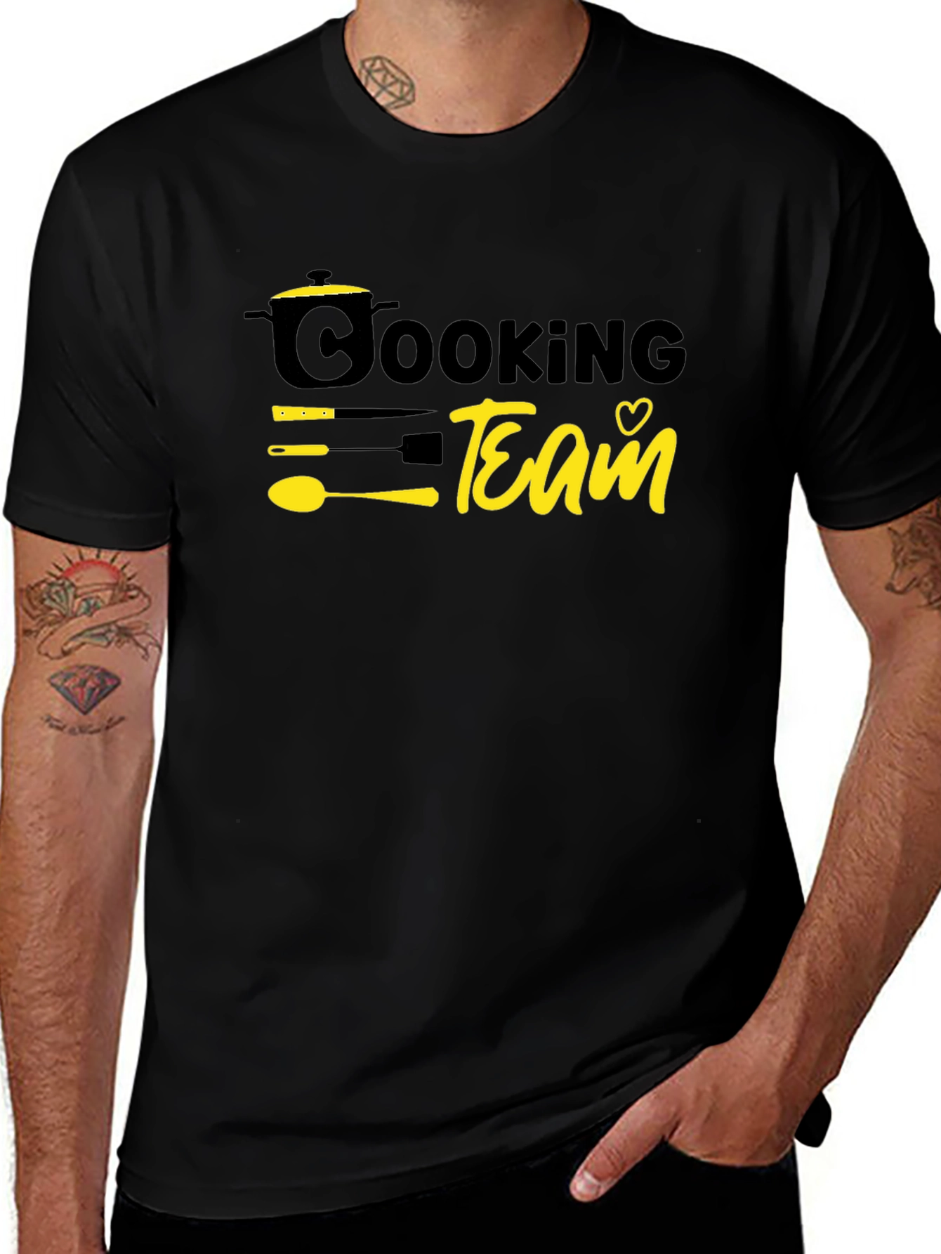 Cooking Team Graphic Tee - Black