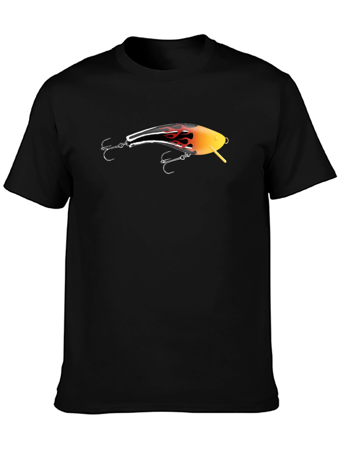 Fishing Lure Graphic T-Shirt - Black
