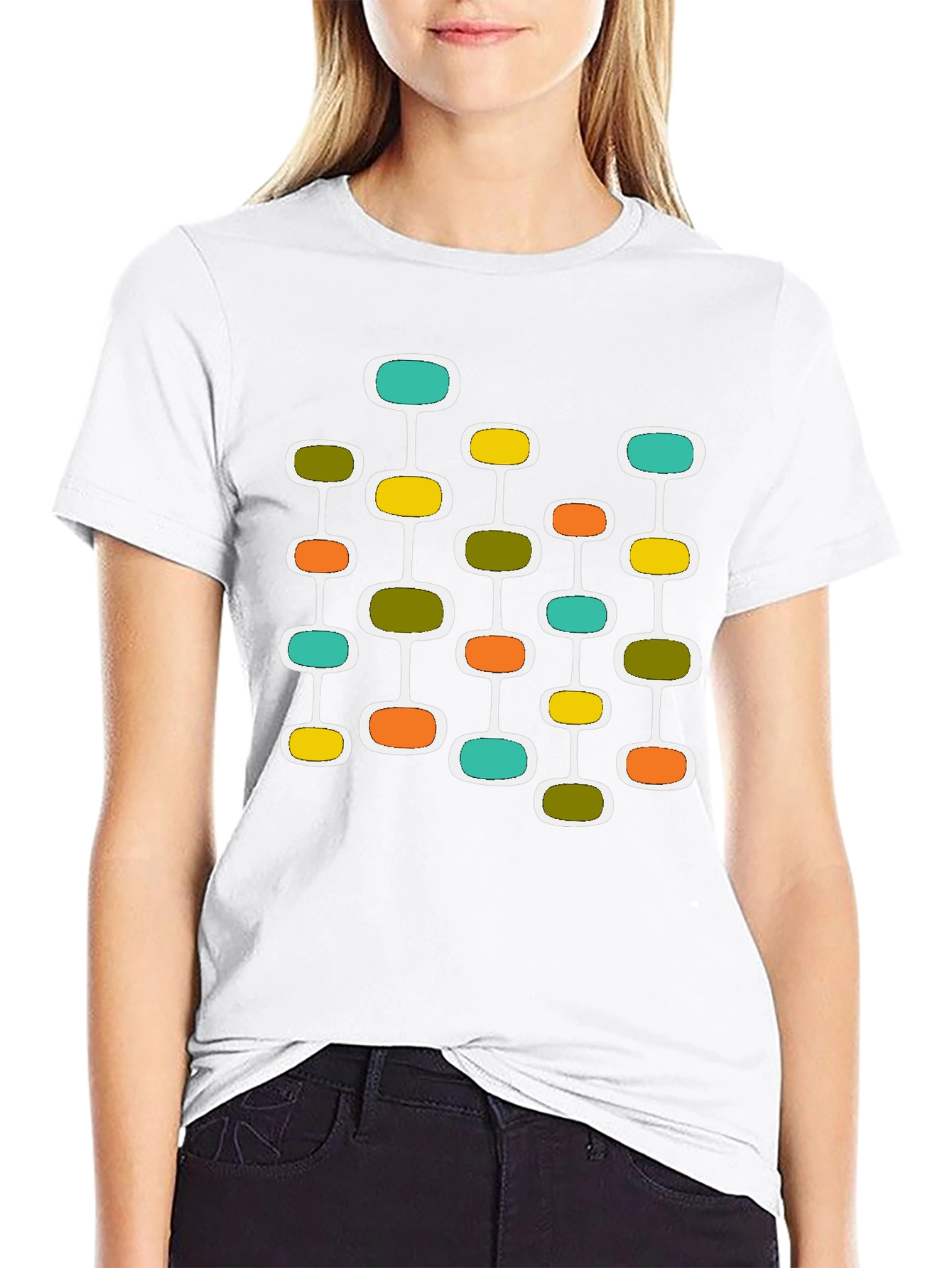 Mid-Century Modern Atomic Black T-Shirt