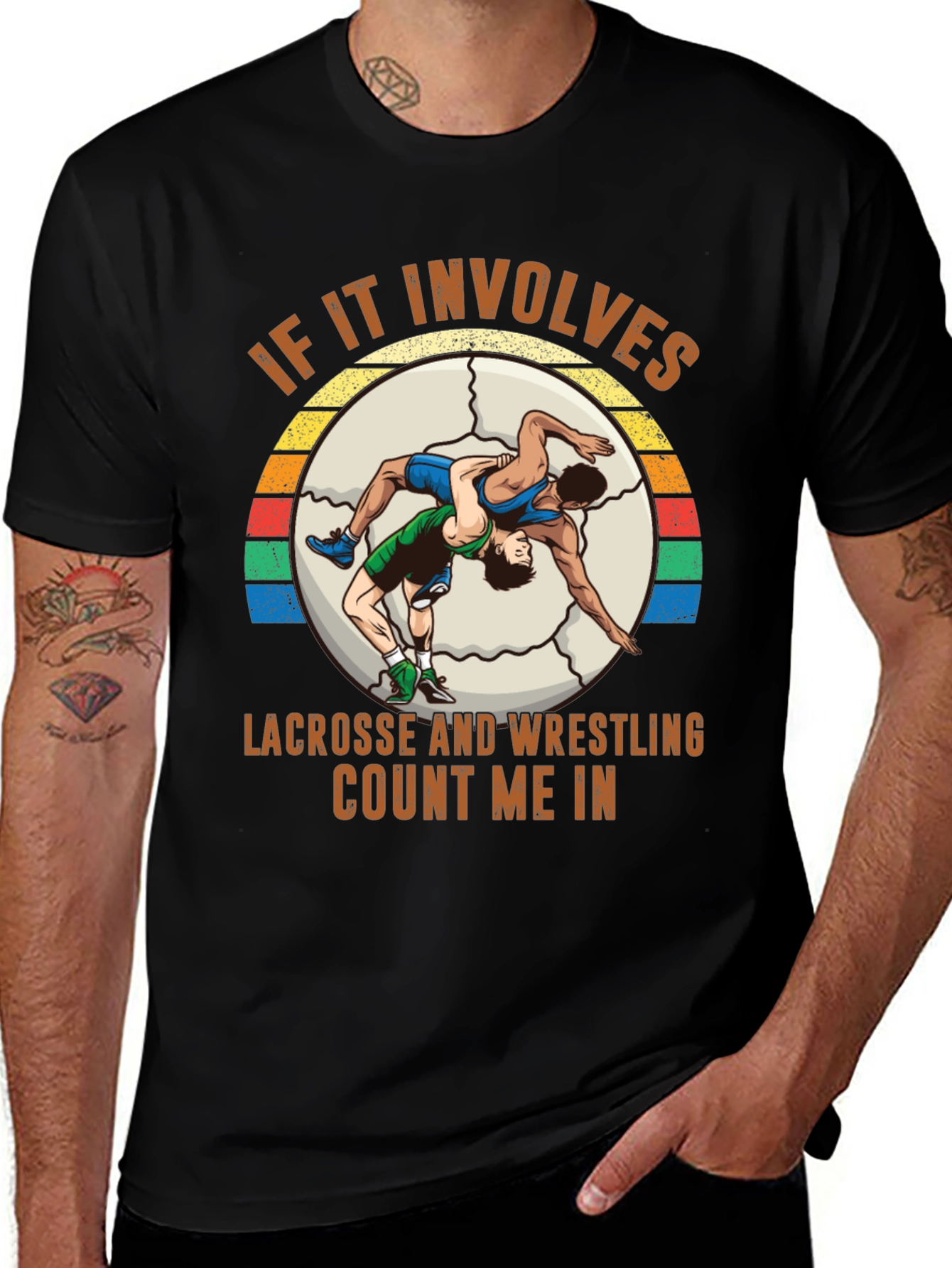 Lacrosse Wrestling T-Shirt - Count Me In!