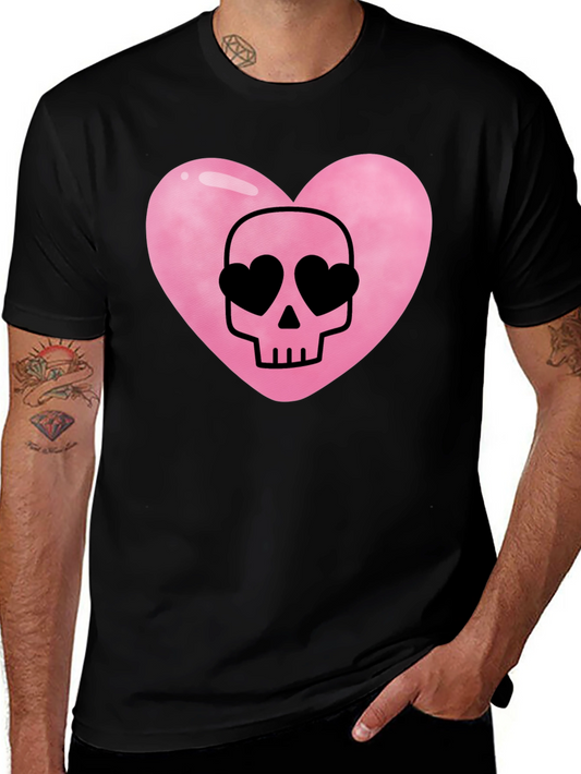 Heart Skull Black T-Shirt