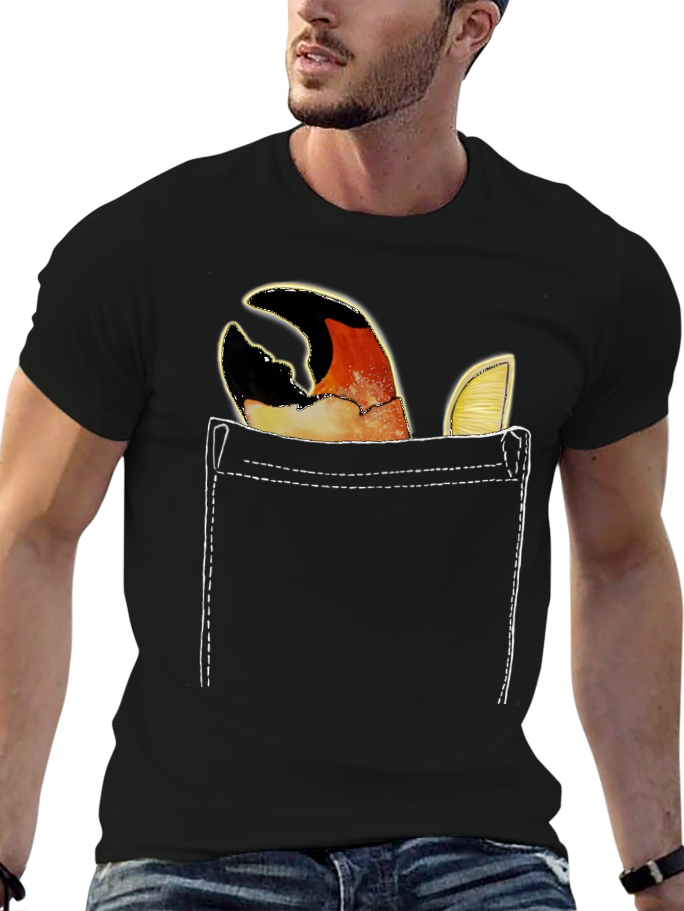 Crab Claw Pocket T-Shirt - Novelty Tee