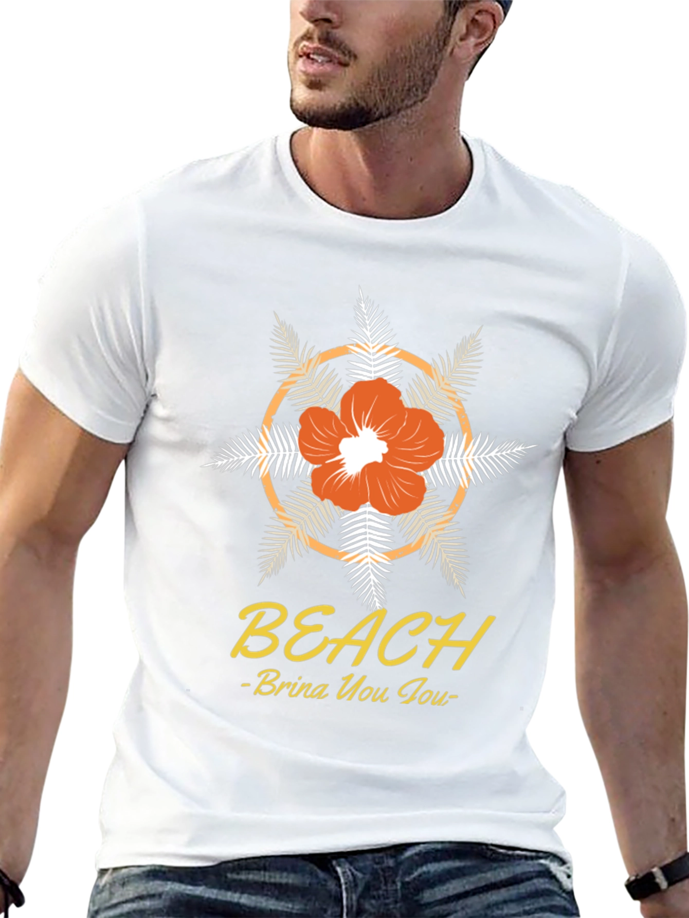 Beach Vibes T-Shirt: Floral Design