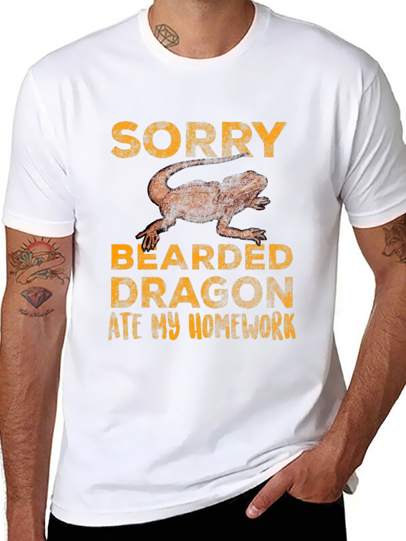 Funny Bearded Dragon Ate Homework T-Shirt