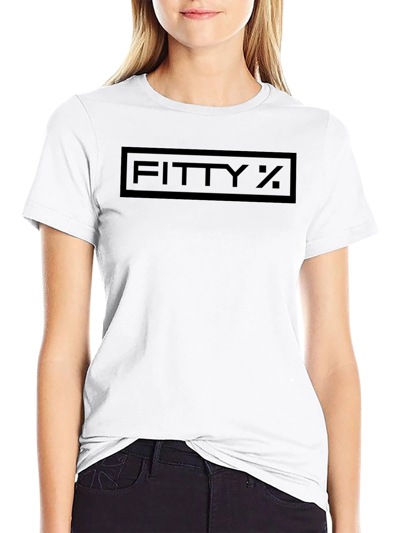 Fitty % Black Graphic Tee - Mens Casual Shirt