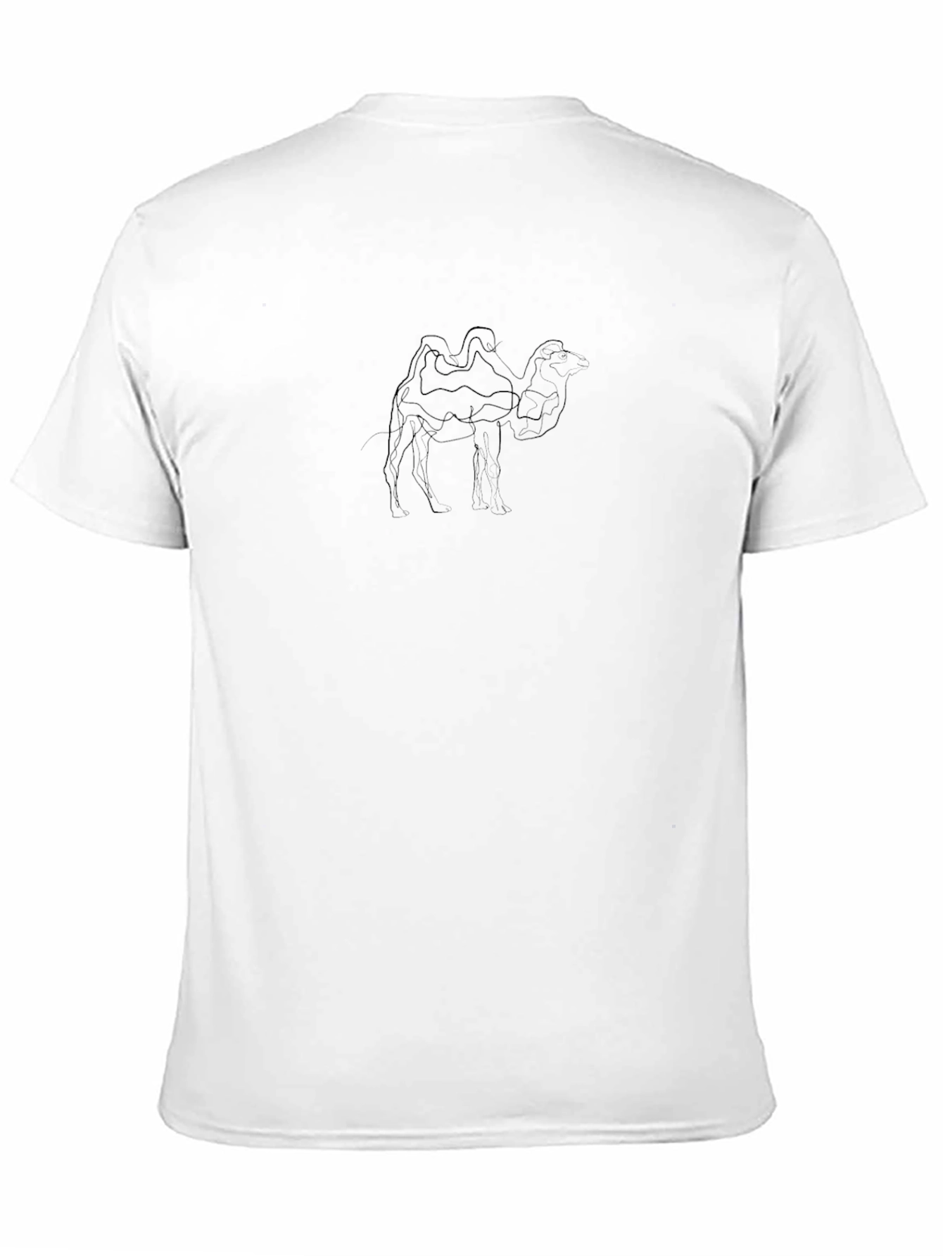 Camel Outline Graphic Black T-Shirt