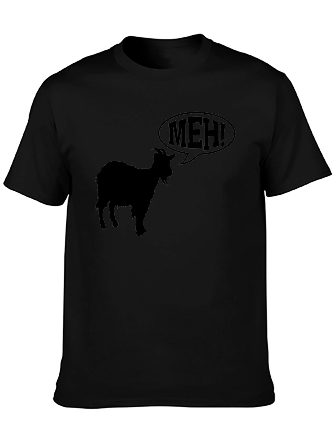 Meh Goat T-Shirt - Black Graphic Tee