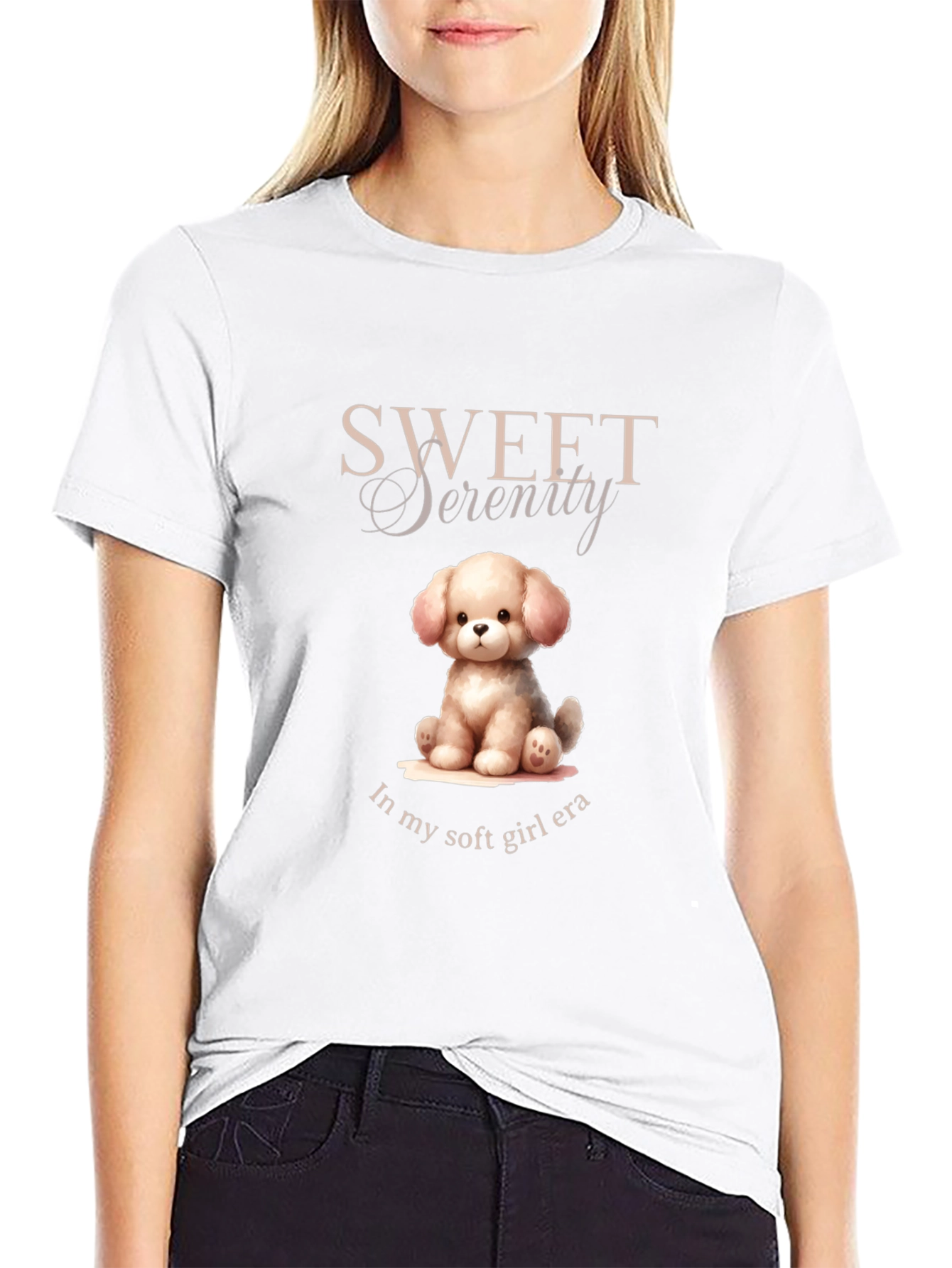 Sweet Serenity Puppy Soft Girl Era T-Shirt