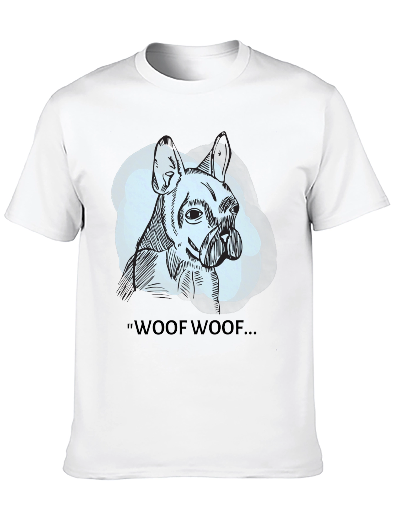 Woof Woof Dog Graphic Tee - Black
