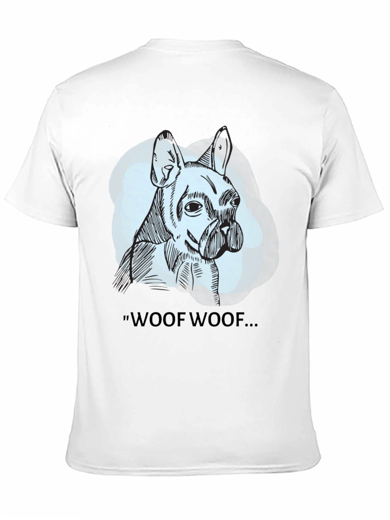 Woof Woof Dog Graphic Tee - Black