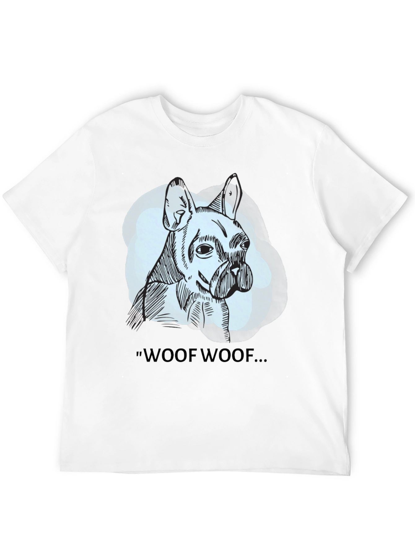 Woof Woof Dog Graphic Tee - Black