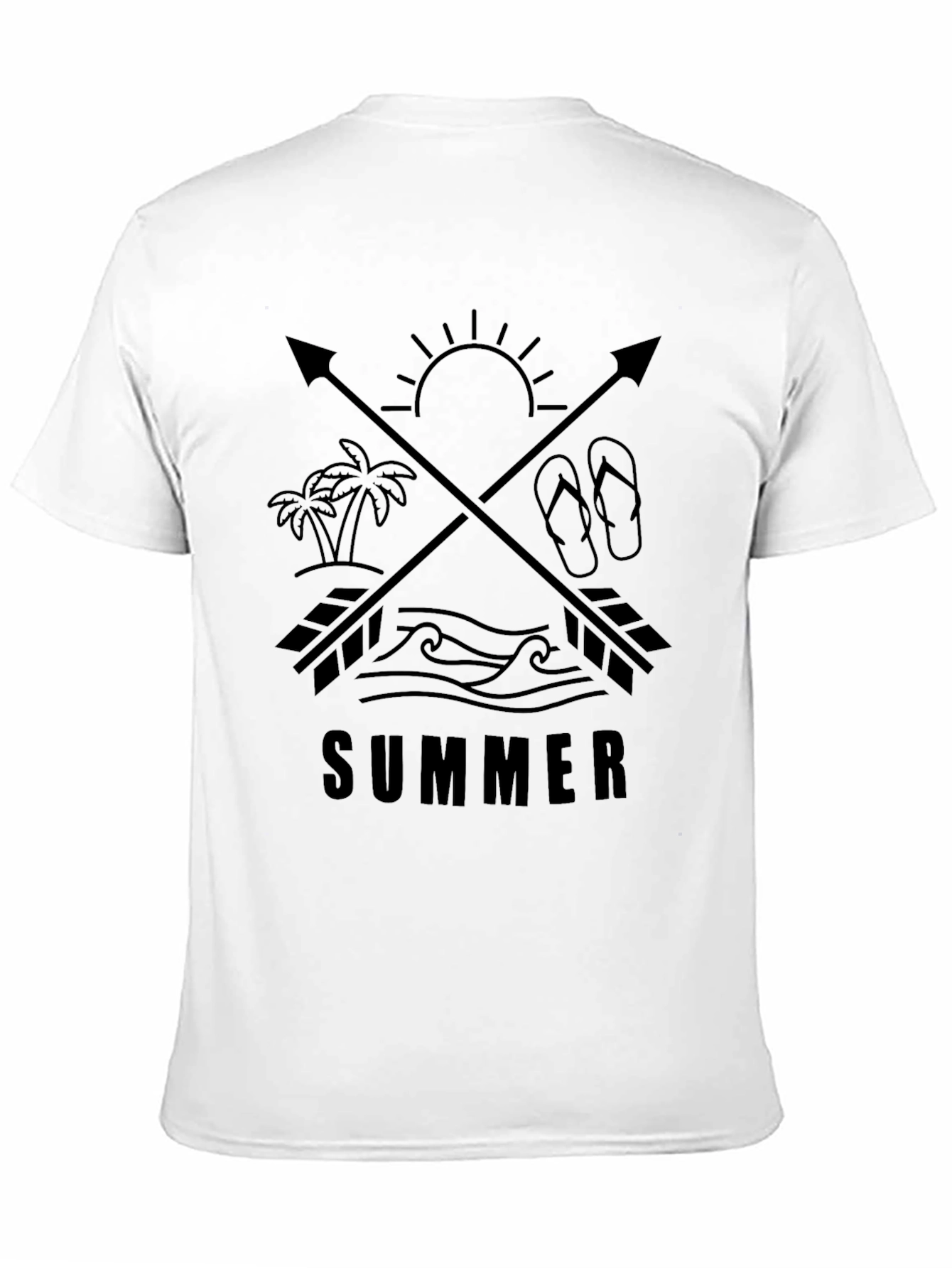 Summer Arrow Graphic Tee - Stylish Black T-Shirt