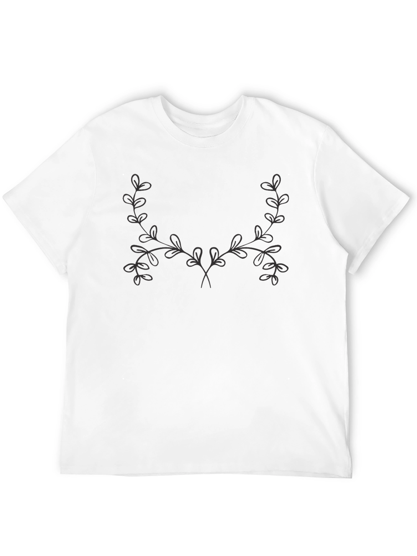 Nature-Inspired Black Graphic Tee