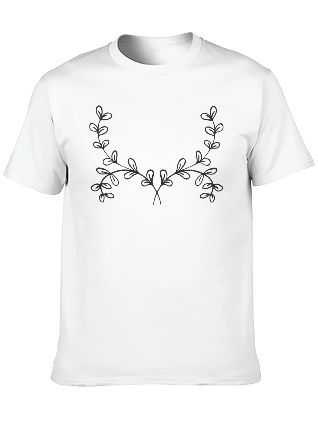 Nature-Inspired Black Graphic Tee