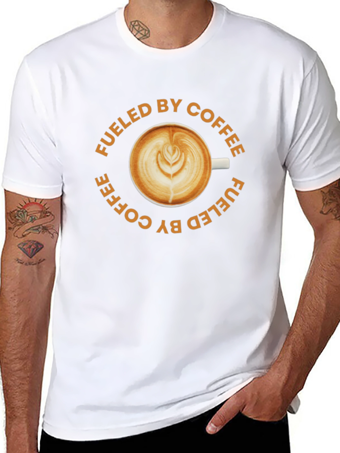Fueled By Coffee Black T-Shirt