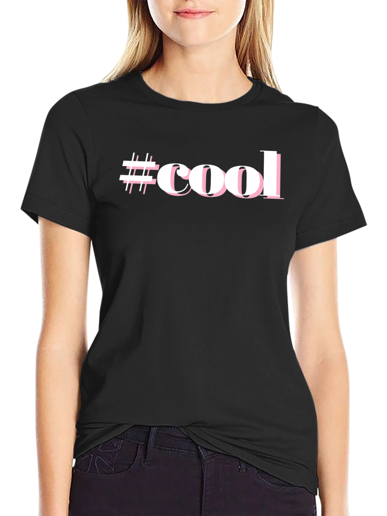 #Cool Graphic Print Black Short Sleeve T-Shirt