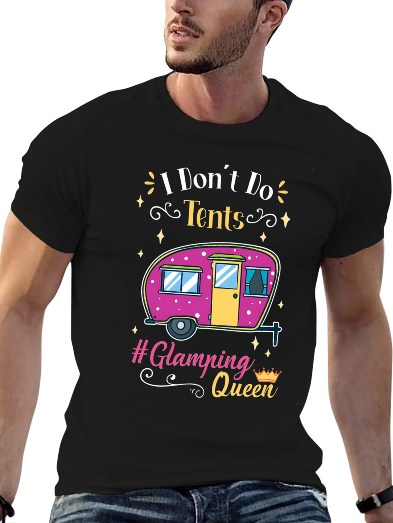 Glamping Queen T-Shirt - Camping in Style